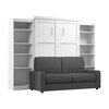 Bestar Pur Queen Murphy Bed, Two Storage Units And A Sofa (115“) 26783-000017